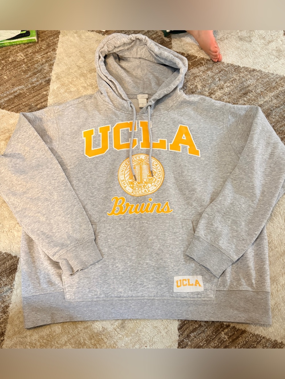 H&M Gray and Yellow UCLA Bruins Crewneck Hoodie